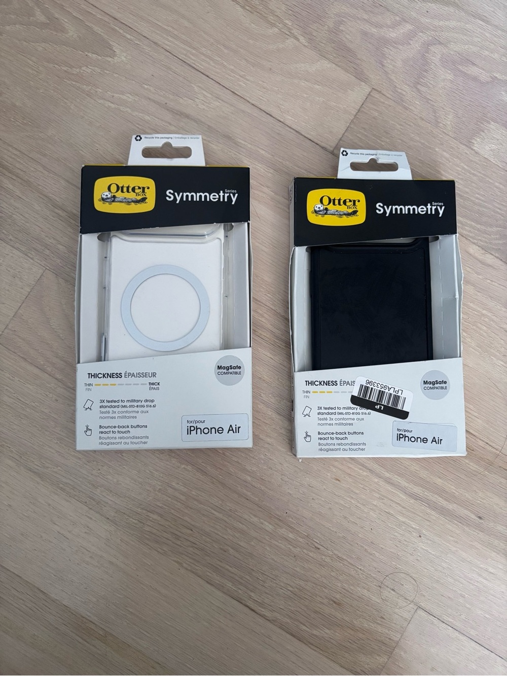 OtterBox Symmetry Series Case for iPhone Air 2-pack  - Clear and Black - NWT